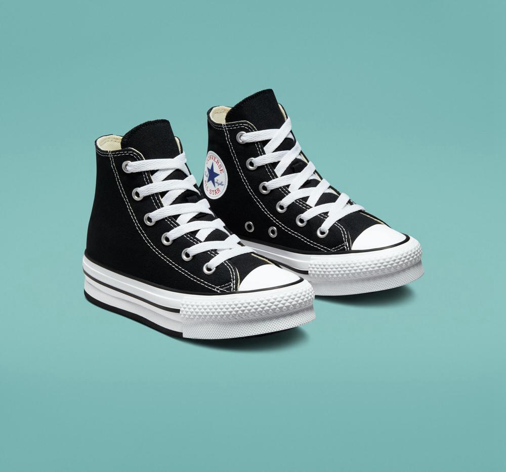 converse negras altas niño